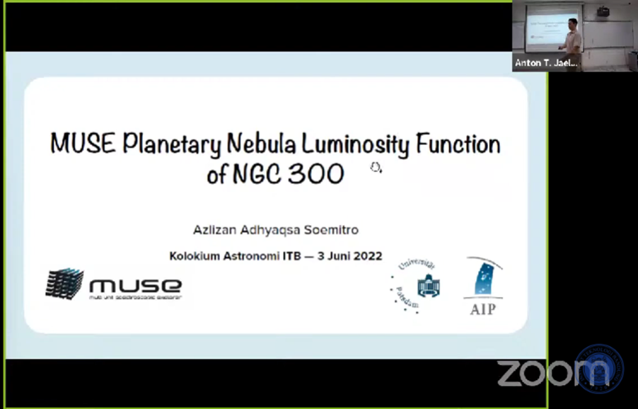 itbs-undergraduate-program-in-astronomy-organized-online-colloquium-on-the-muse-planetary-nebula-luminosity-function-of-ngc-300