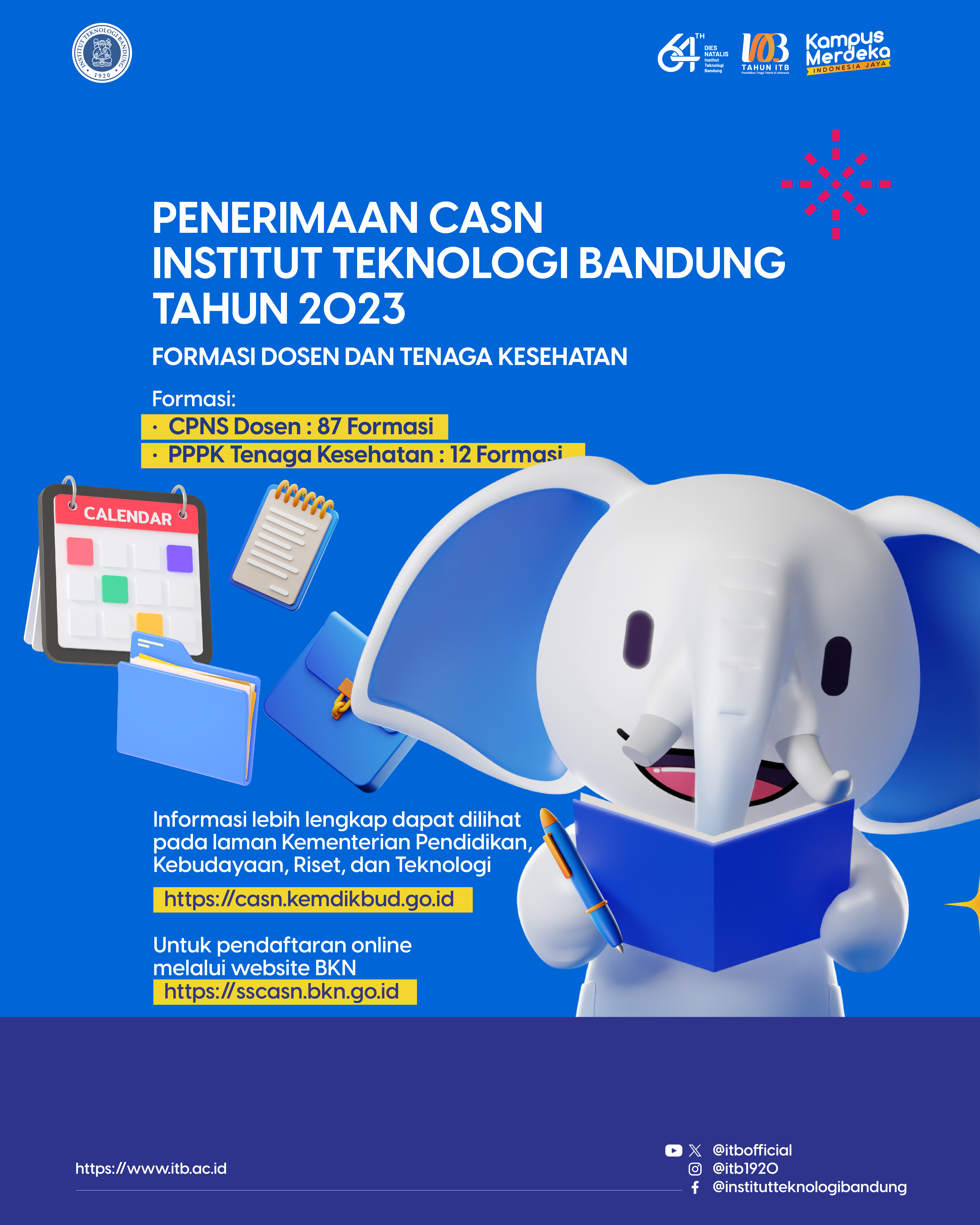 Penerimaan CASN Institut Teknologi Bandung Tahun 2023