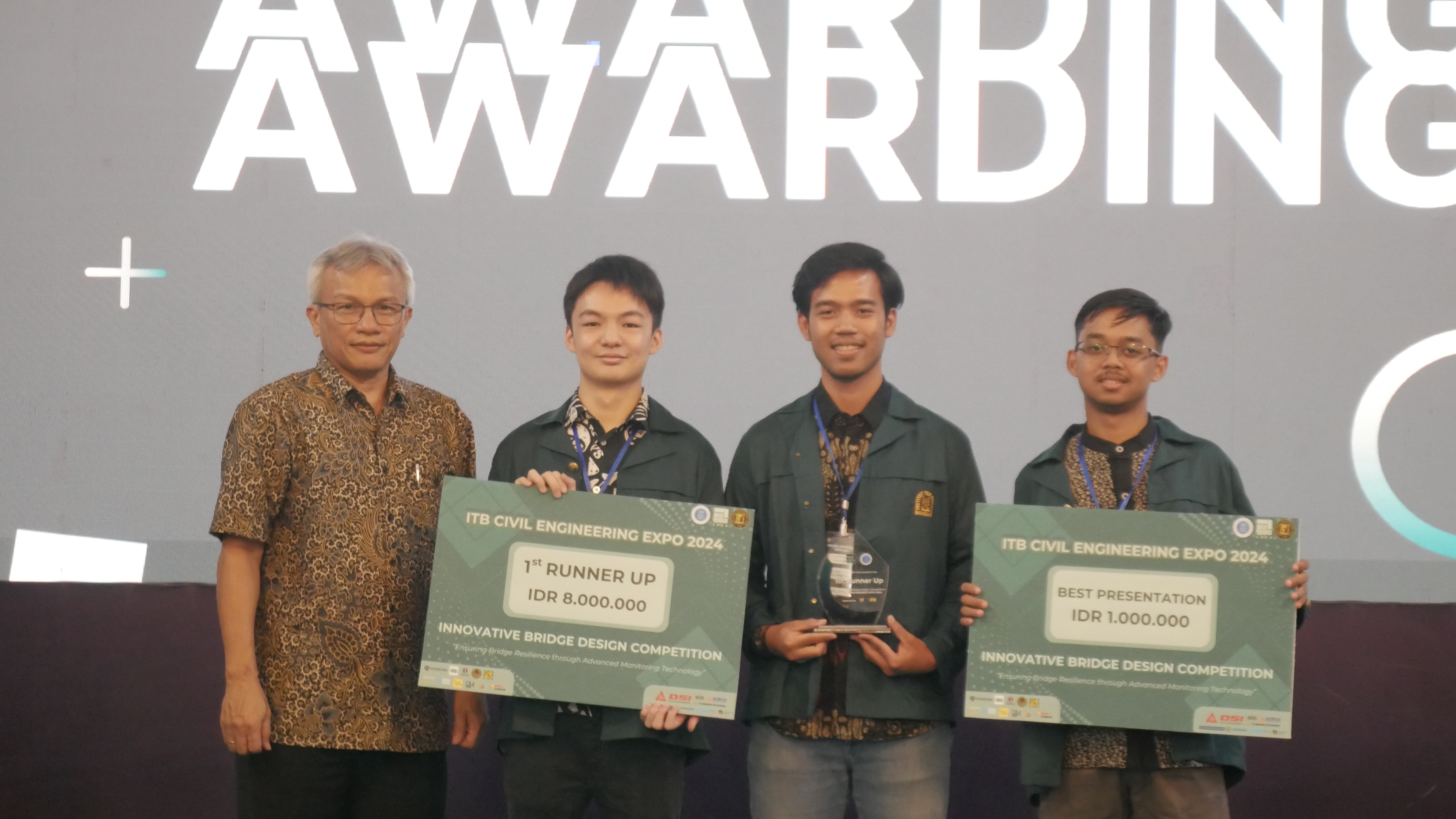 Three ITB Civil Engineering Students Won Second Place in IBDC ICEE 2024